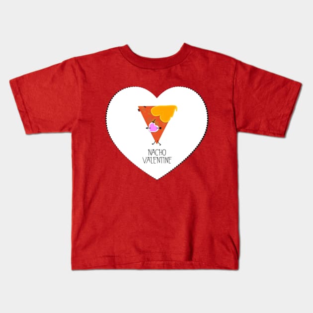 Nacho Valentine Red Tortilla Person Kids T-Shirt by Sanford Studio